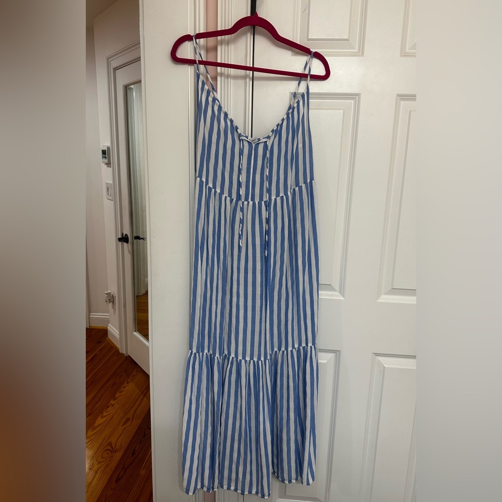 Old Navy Blue and White Striped Dress